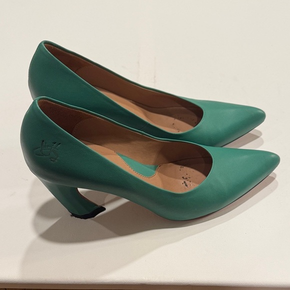 John Fluevog Teal Women's Heels - Picture 2 of 7